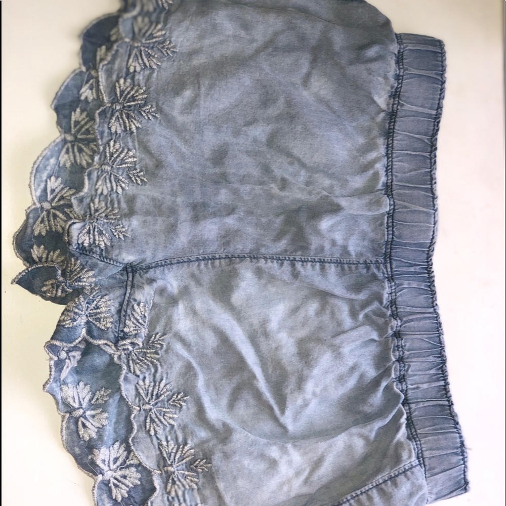 XS Light Blue Flowy Shorts